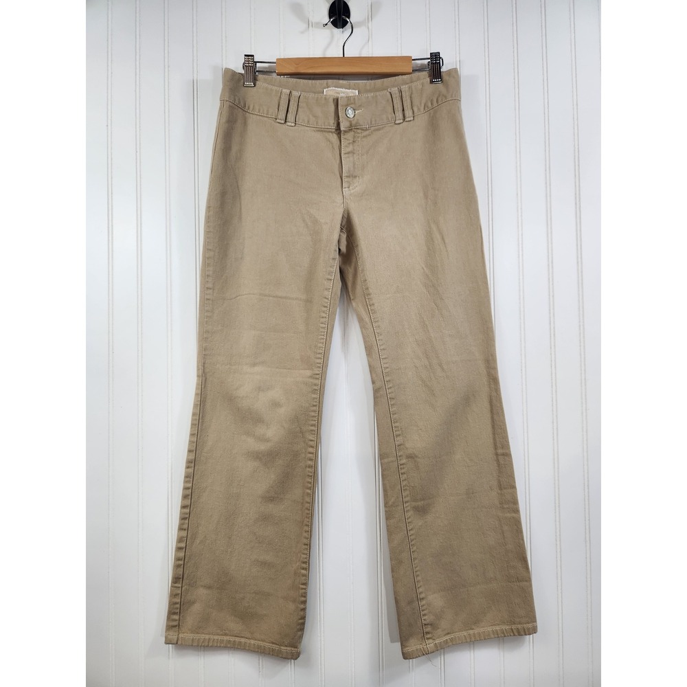 Michael Kors Khaki Cargo Pants Womens 10 Stretch Straight Leg Flap Pocket 34x29‎